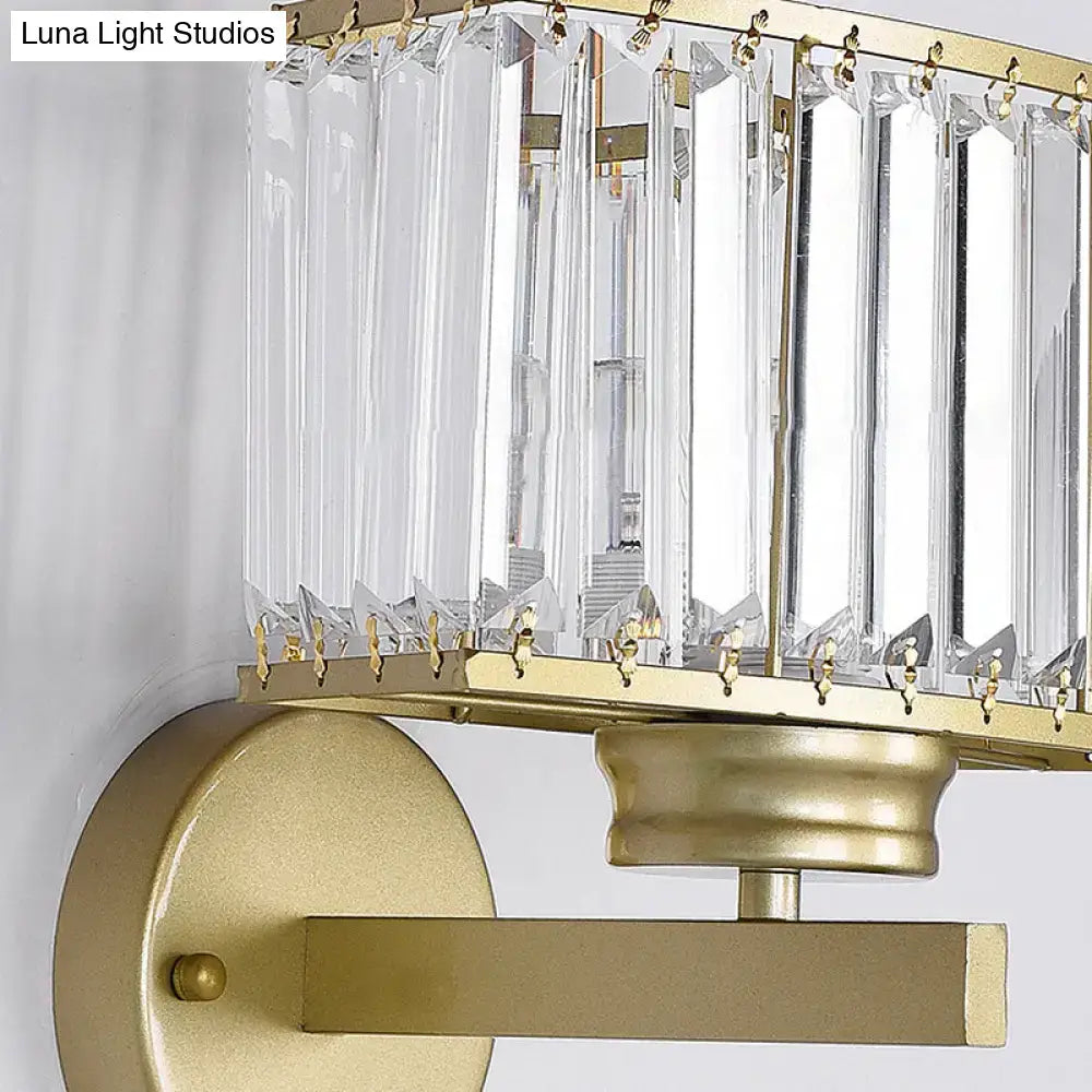 Gold Crystal Hallway Sconce
