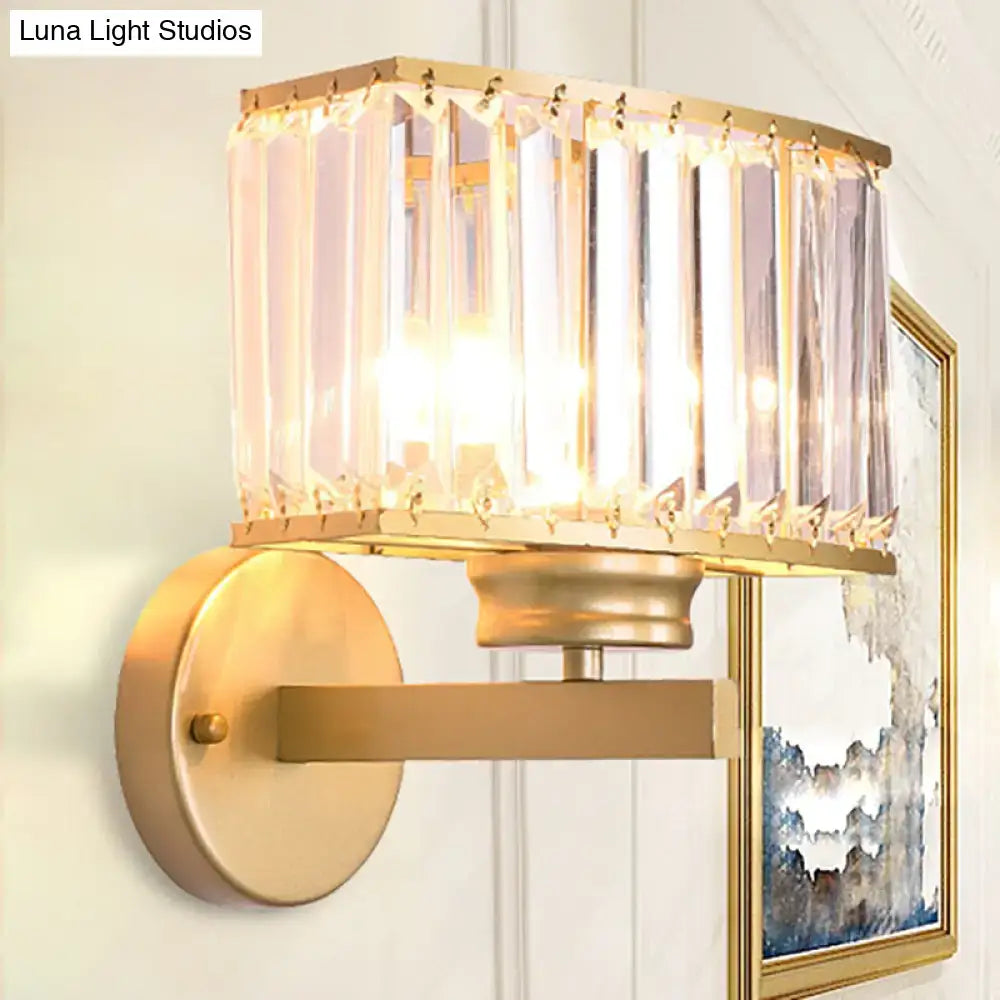 Gold Crystal Hallway Sconce