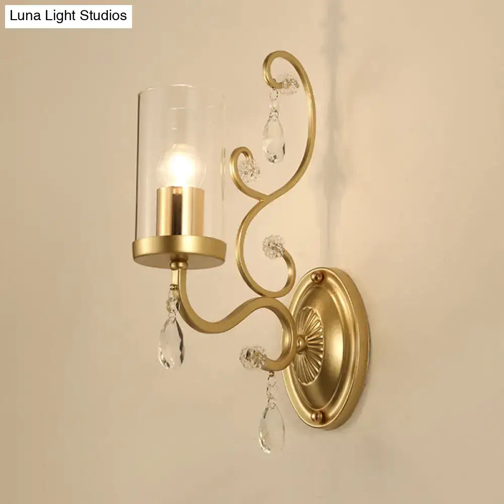 Gold Cylinder Wall Light