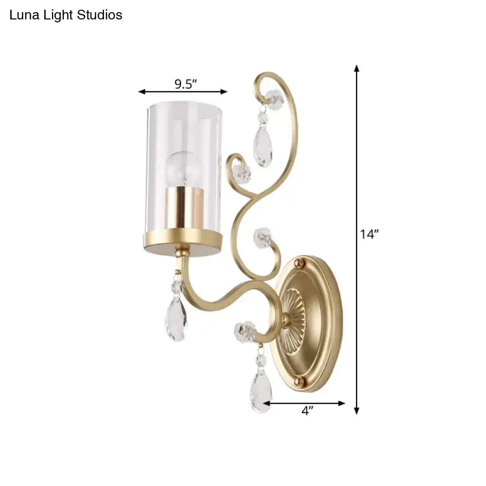 Gold Cylinder Wall Light