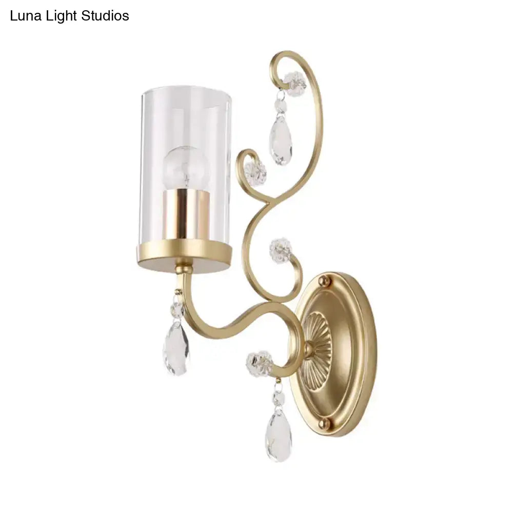 Gold Cylinder Wall Light