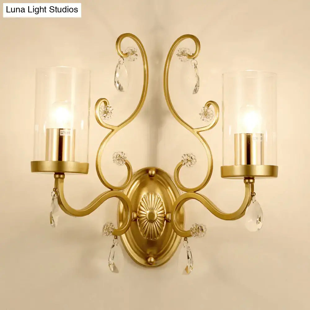 Gold Cylinder Wall Light