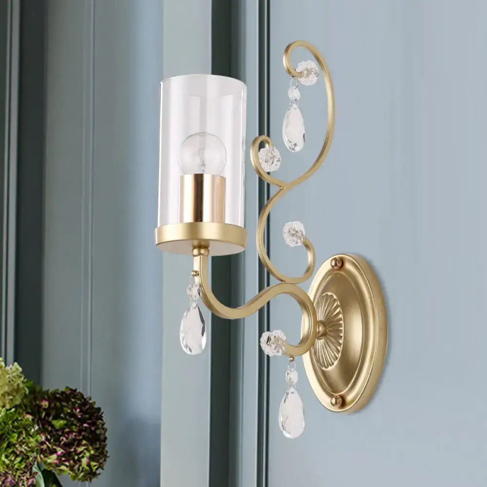 Gold Cylinder Wall Light
