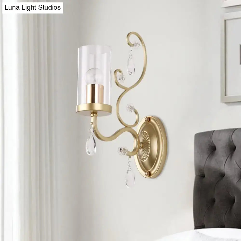 Gold Cylinder Wall Light