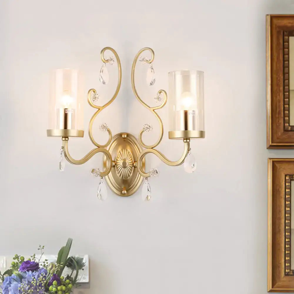 Gold Cylinder Wall Light