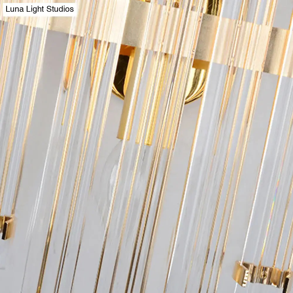 Gold Crystal Wall Lamp Compact 5-9 Inch