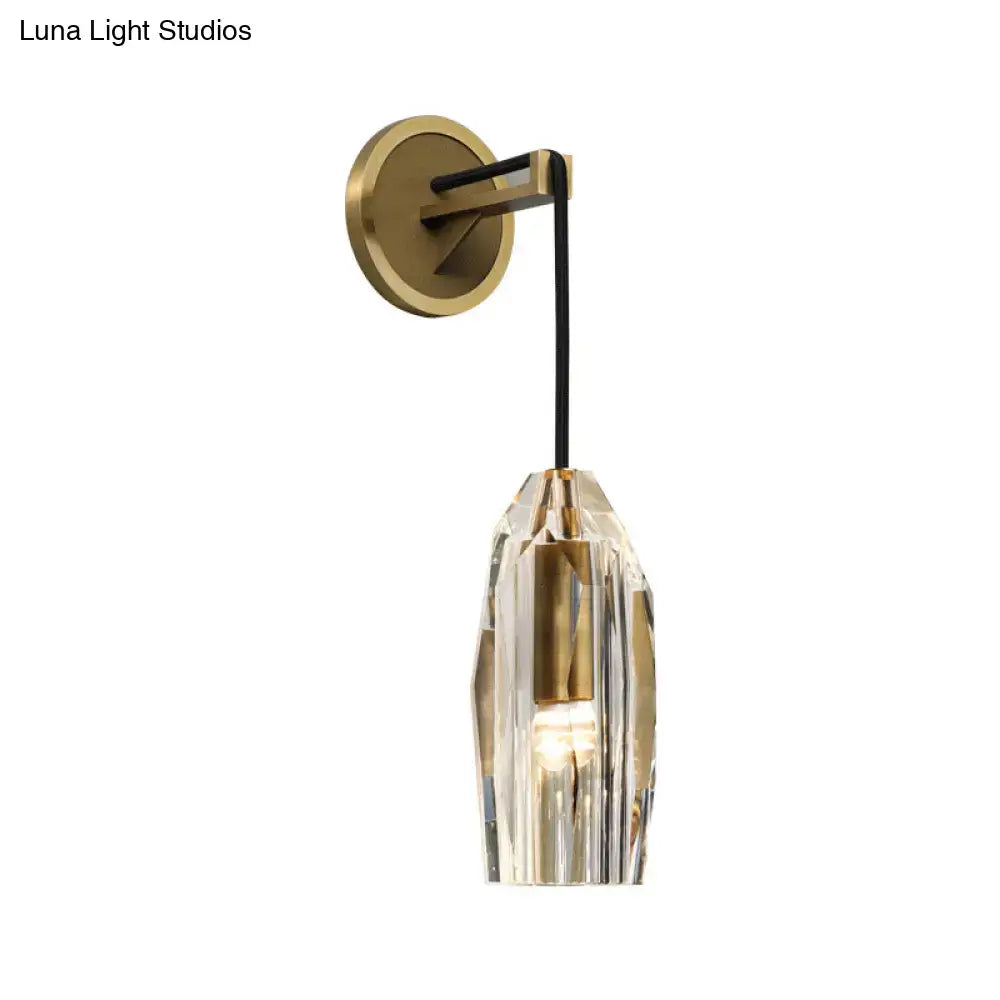 Gold Crystal Wired Sconce