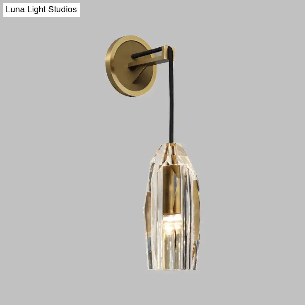 Gold Crystal Wired Sconce