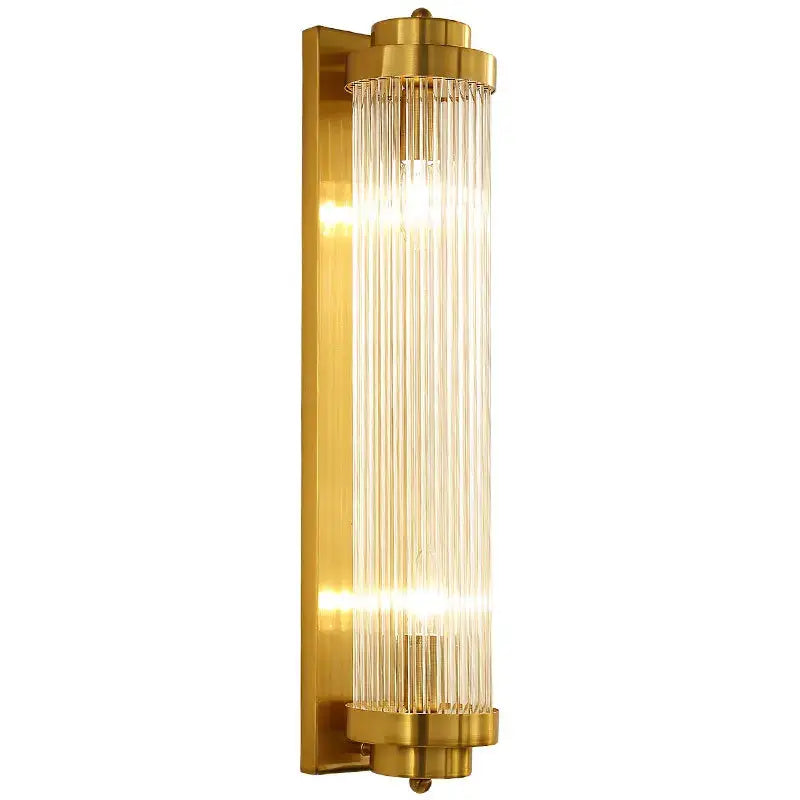 Gold Crystal Glass Sconce L60cm Clear Glass