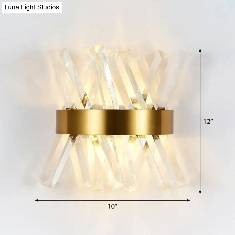 Gold X-Shaped Wall Sconce