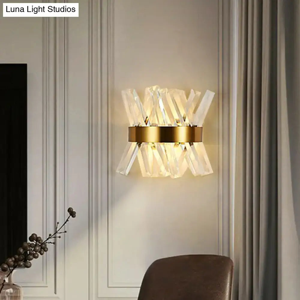 Gold X-Shaped Wall Sconce