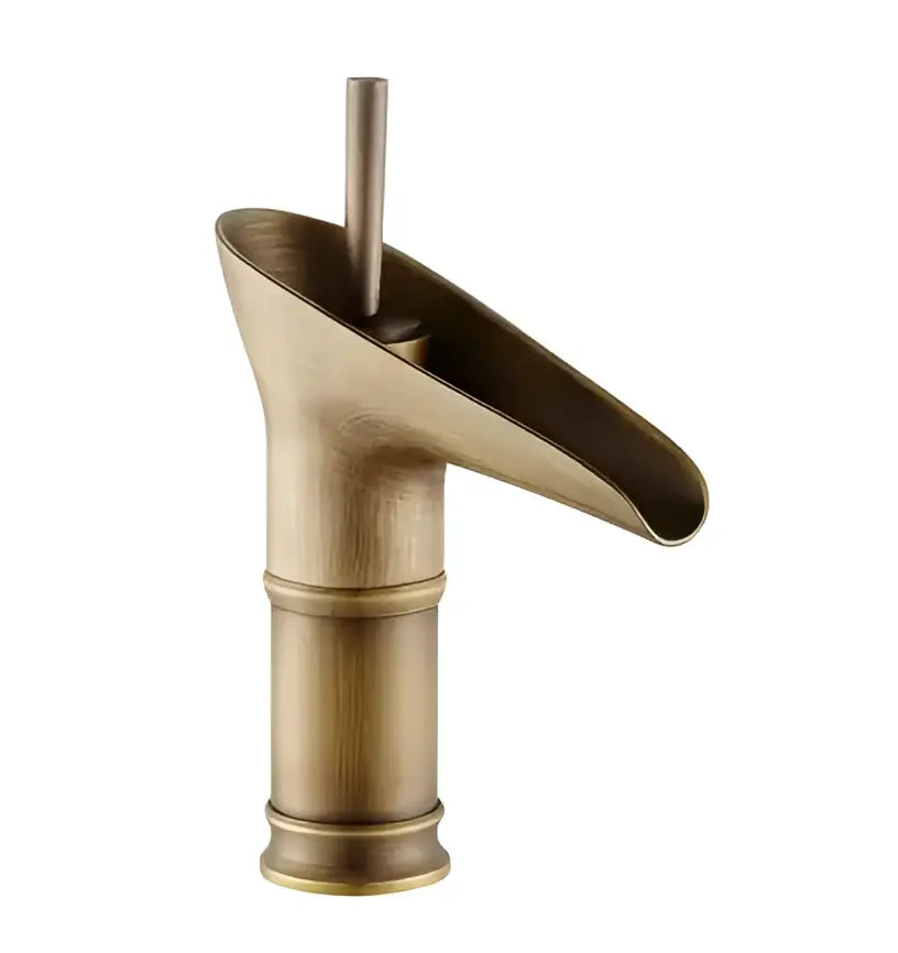 Gold Wine Glass Faucet Brass Bamboo Style