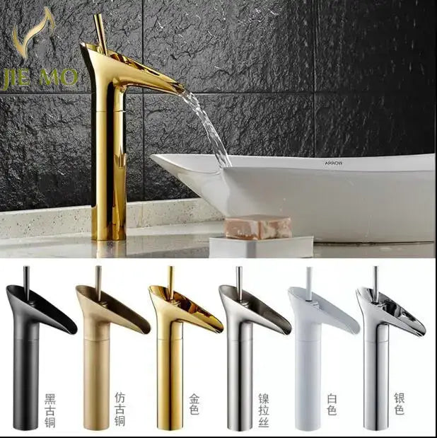 Gold Wine Glass Faucet Brass Bamboo Style