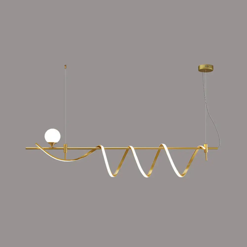 Gold Curve Pendant Light