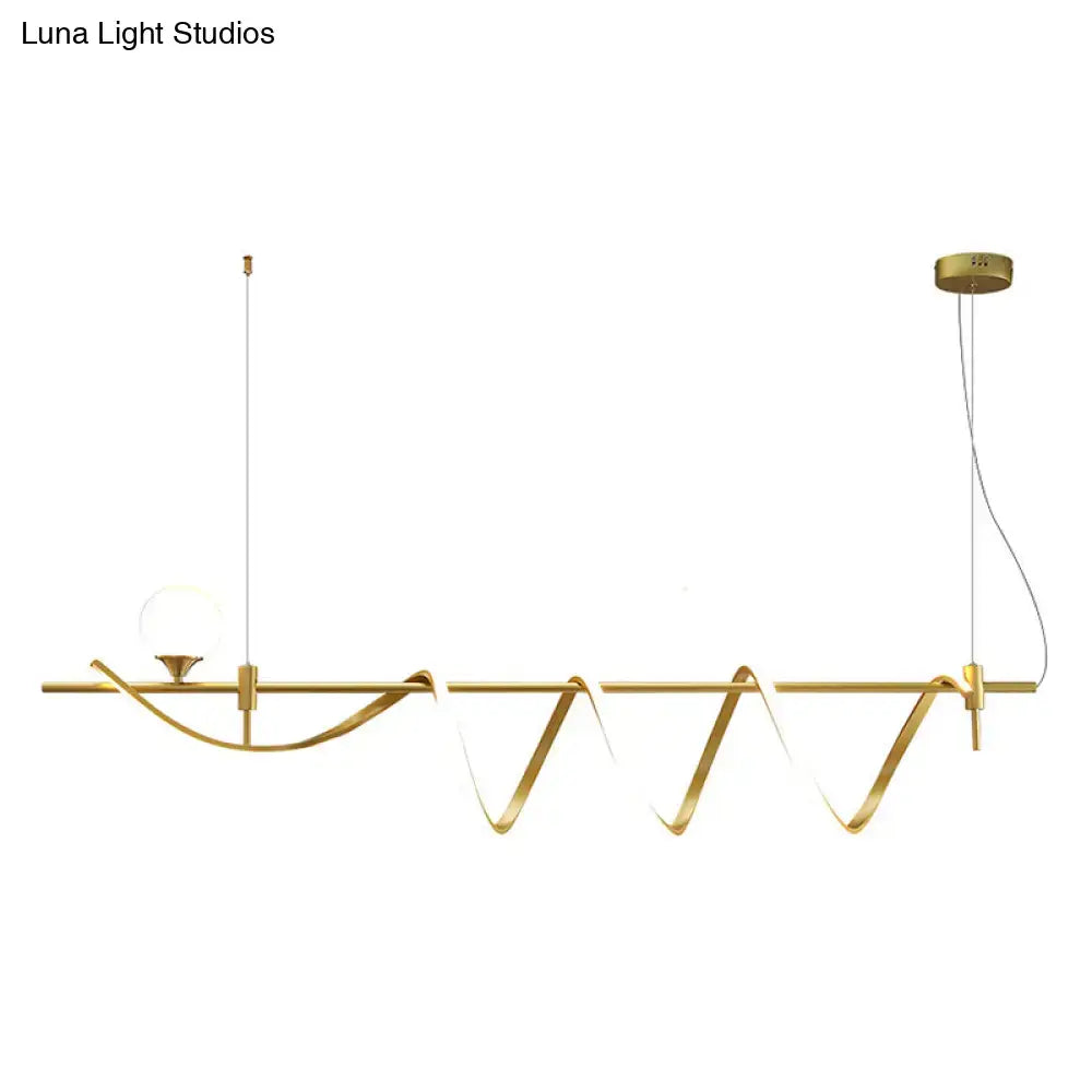 Gold Curve Pendant Light