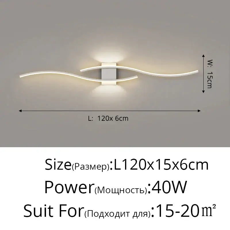Black LED Wall Lamp Sleek Modern Bedroom Style