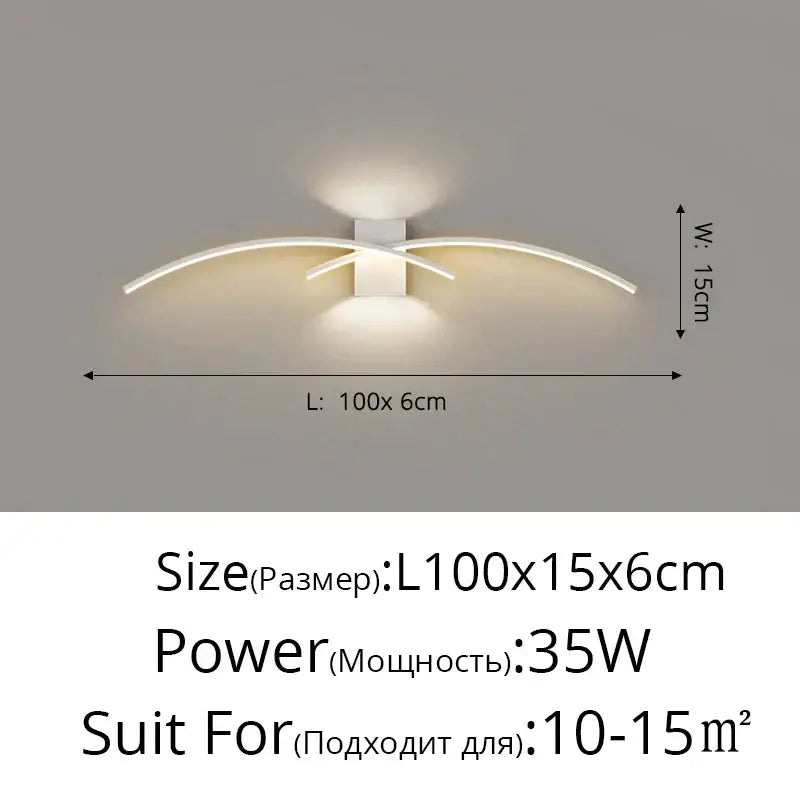 Black LED Wall Lamp Sleek Modern Bedroom Style