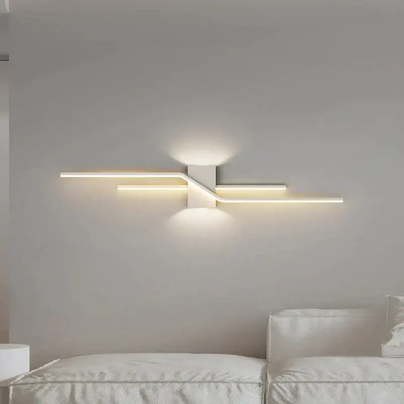 Black LED Wall Lamp Sleek Modern Bedroom Style