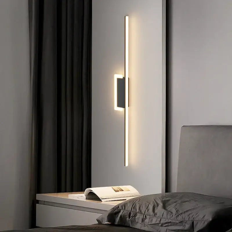 Black Modern LED Wall Lamp for Bedroom and Hallway