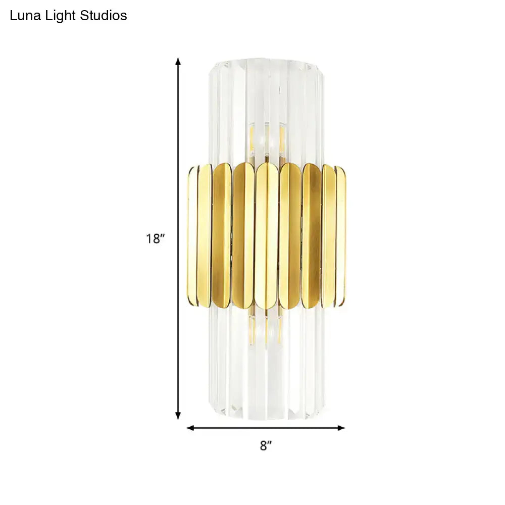 Gold Crystal Wall Mount Lamp