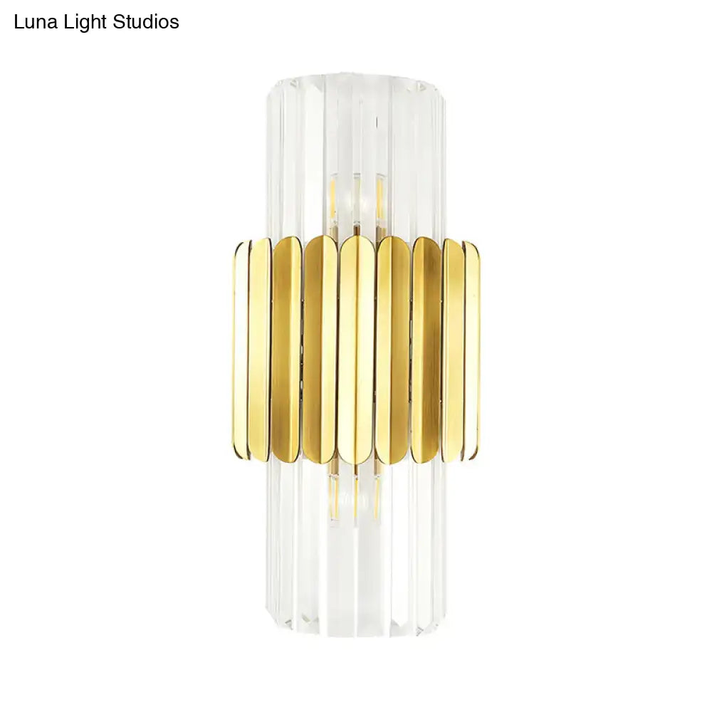 Gold Crystal Wall Mount Lamp
