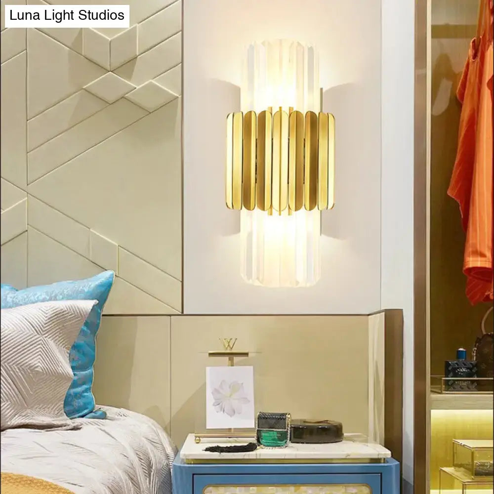 Gold Crystal Wall Mount Lamp