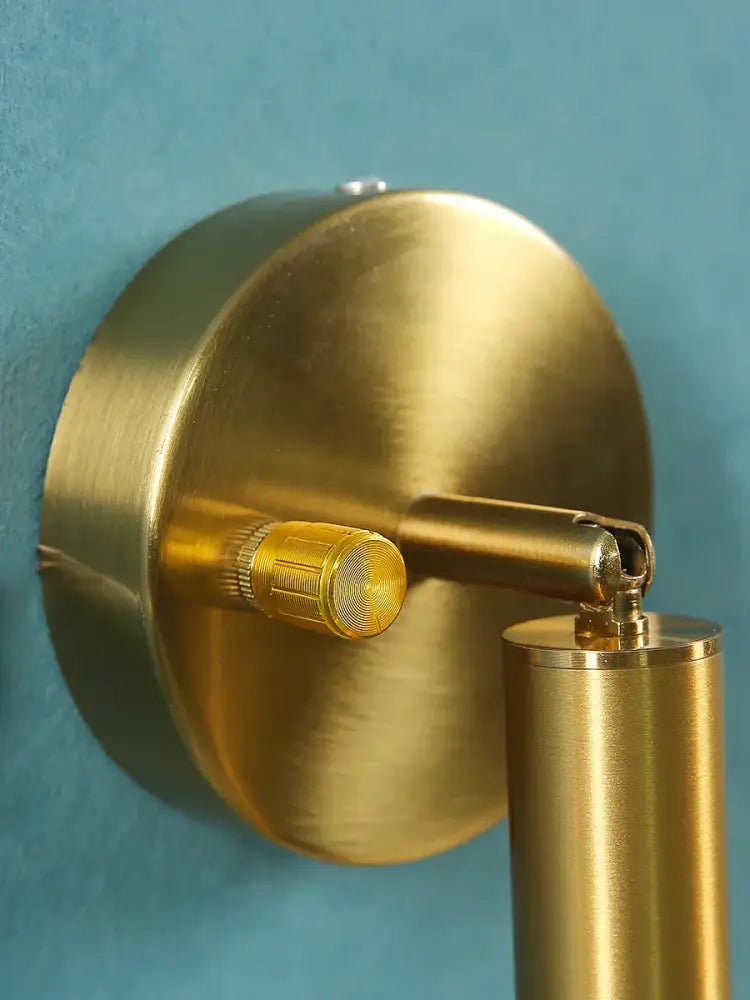 Gold LED Wall Lamp with Knob Switch Control
