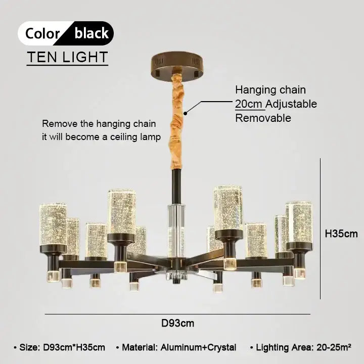 Gold Bubble Crystal Chandelier