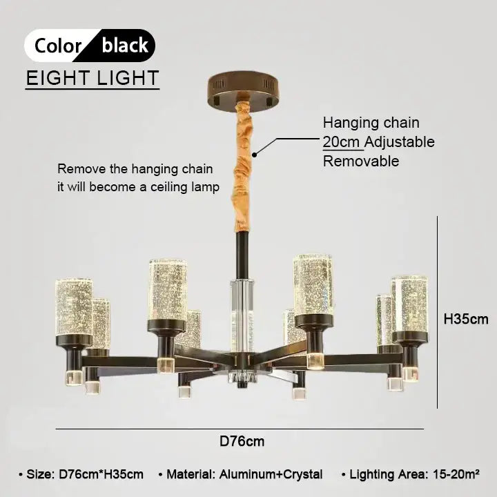 Gold Bubble Crystal Chandelier