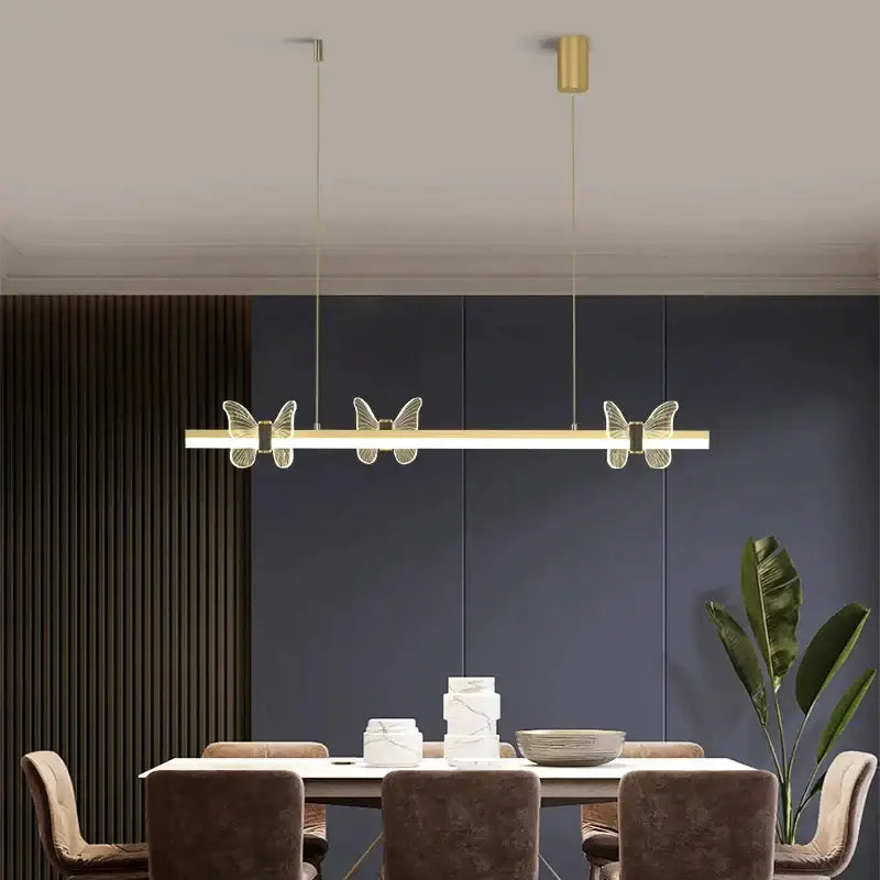 Gold Butterfly Flower Chandelier