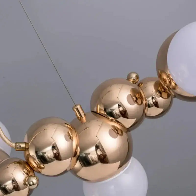 Gold Metal Caterpillar Pendant Light 9-Head