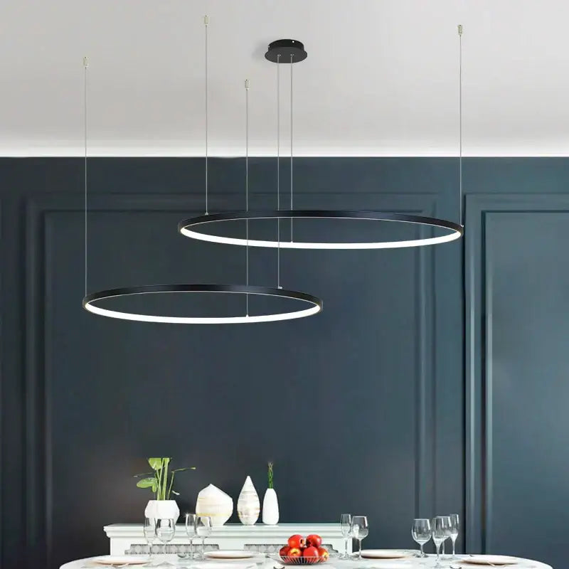 Gold Circular LED Chandelier