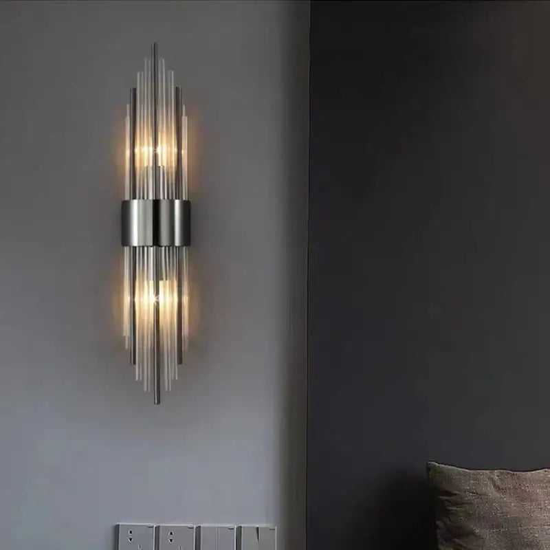 Gold Crystal Clear LED Wall Lamp