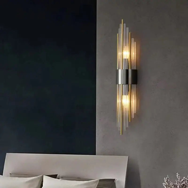 Gold Crystal Clear LED Wall Lamp