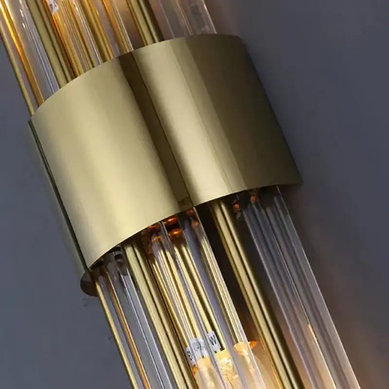 Gold Crystal Clear LED Wall Lamp