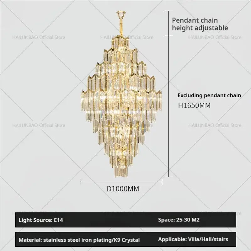 Gold Loft Crystal Chandelier