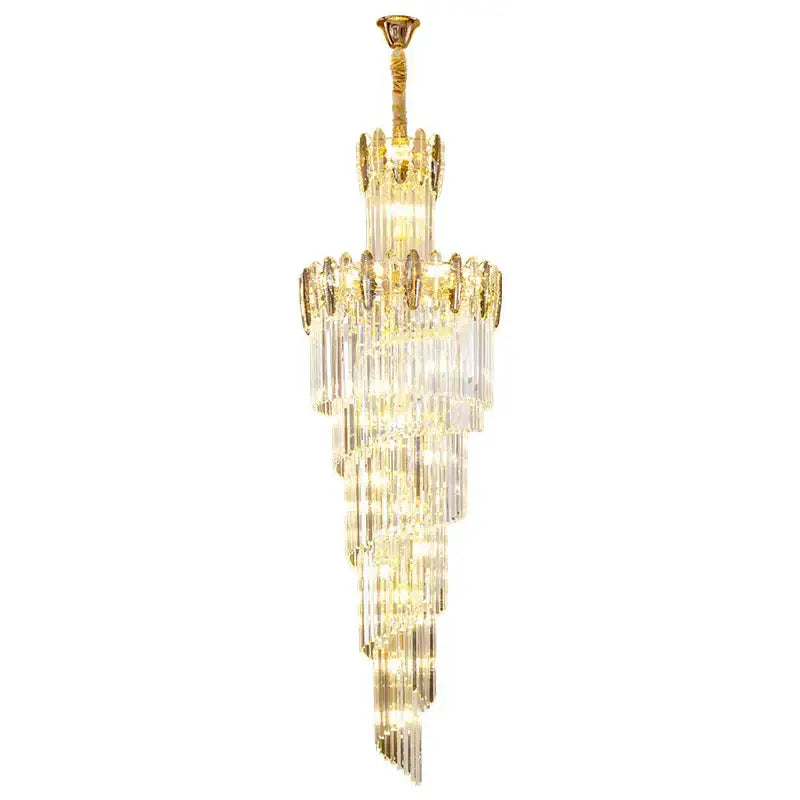 Gold Minimalist Crystal Chandelier