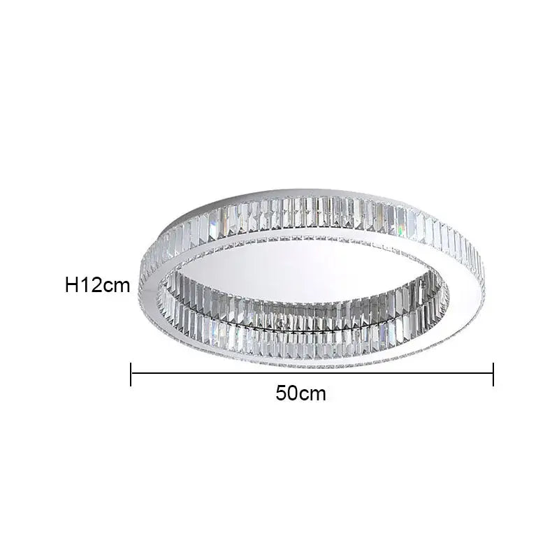Gold Crystal Circle 60cm Chandelier