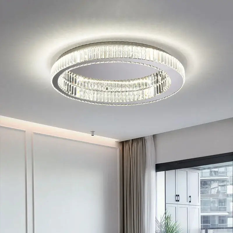 Gold Crystal Circle 60cm Chandelier