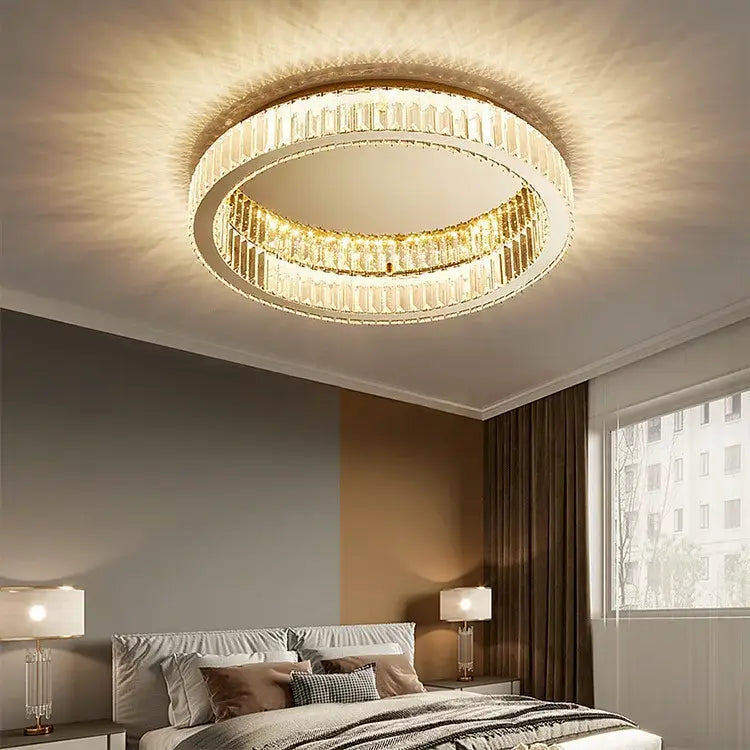 Gold Crystal Circle 60cm Chandelier
