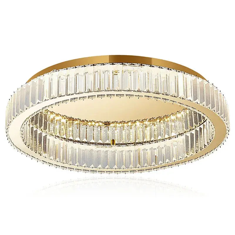 Gold Crystal Circle 60cm Chandelier