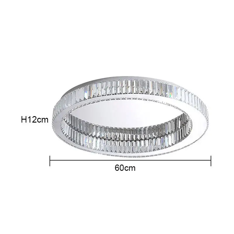 Gold Crystal Circle 60cm Chandelier