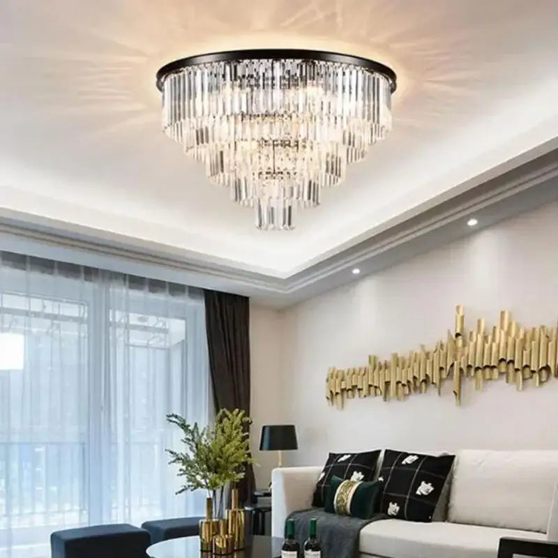 Gold Crystal Flush Light