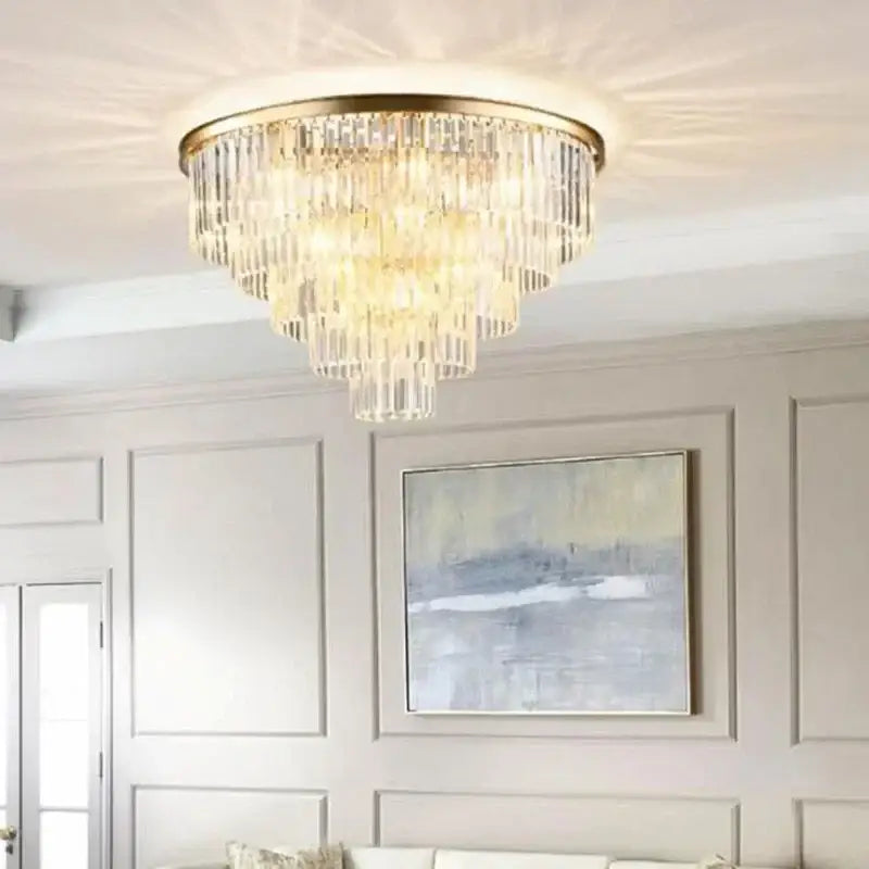 Gold Crystal Flush Light
