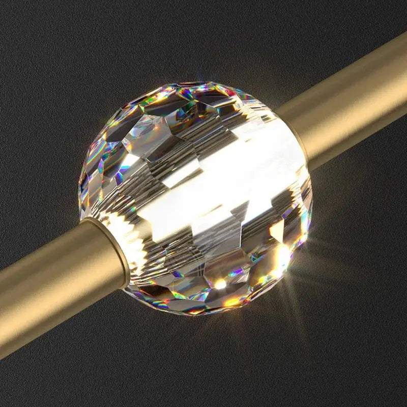 Gold Crystal Nordic Chandelier 1 or 2 Heads