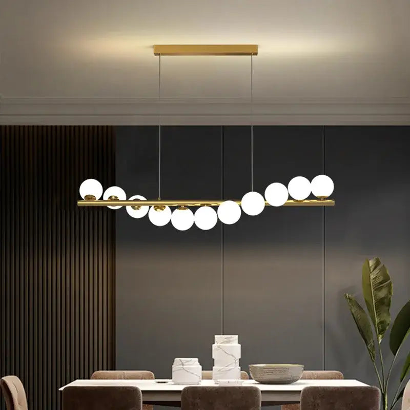 Gold Glass Balls Pendant Light