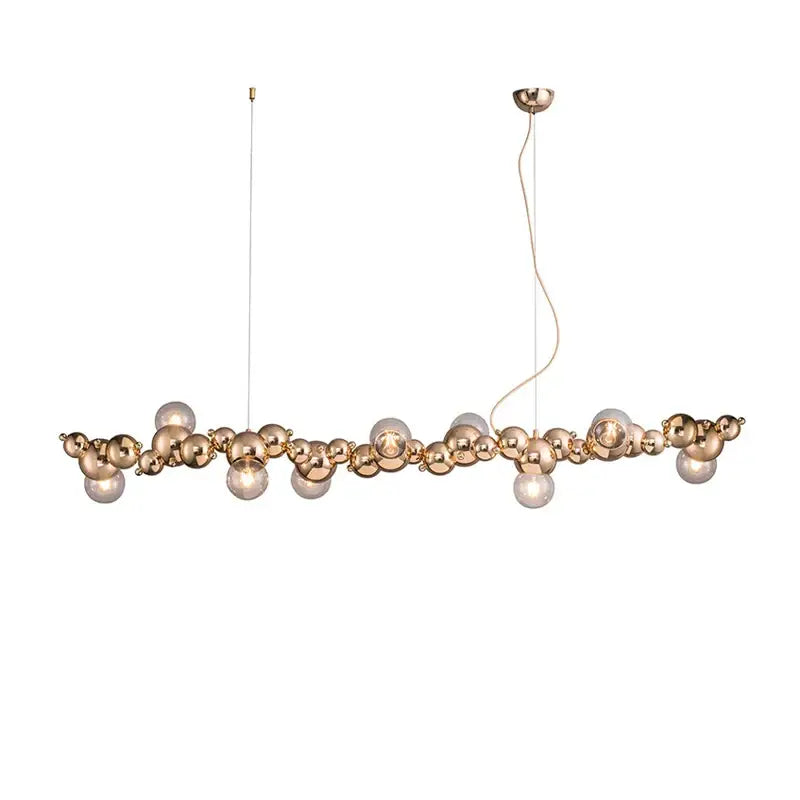 Gold Molecule Chandelier