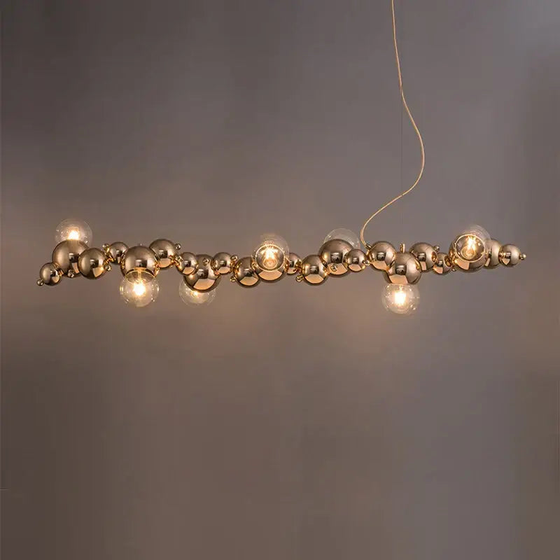 Gold Molecule Chandelier