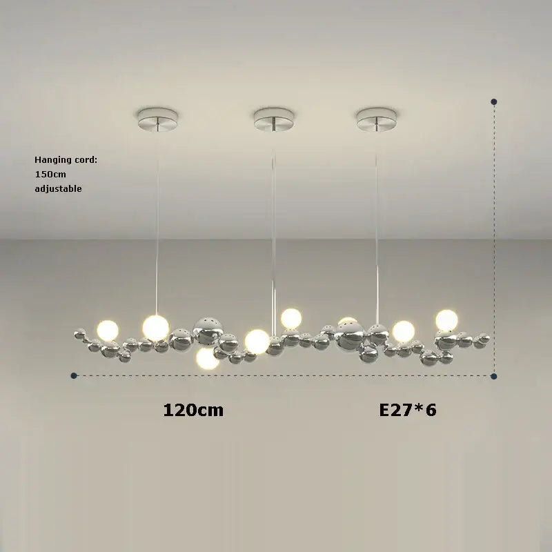Gold Molecule Chandelier