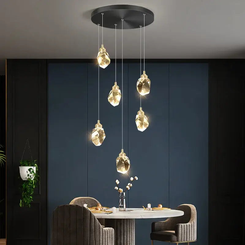 Gold Crystal Ball Chandelier For Living Room